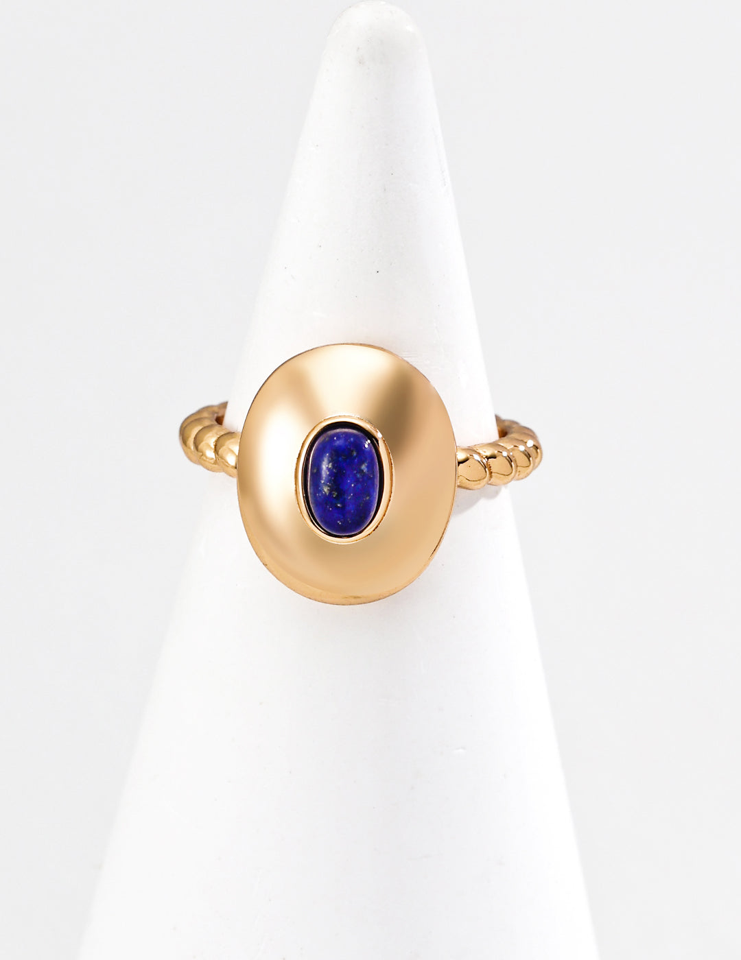 Vintage Style Onyx / Lapis Lazuli Stud Ring