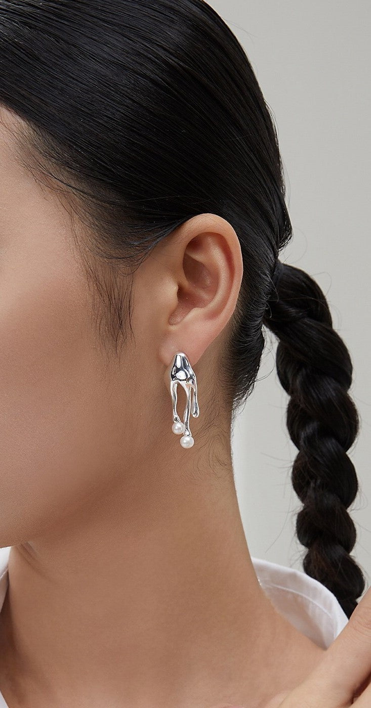 Helene Ocean Asymmetrical Earrings