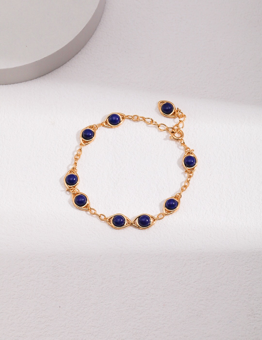 Lapis lazuli / Tigers Eye Stone Adjustable Bracelet