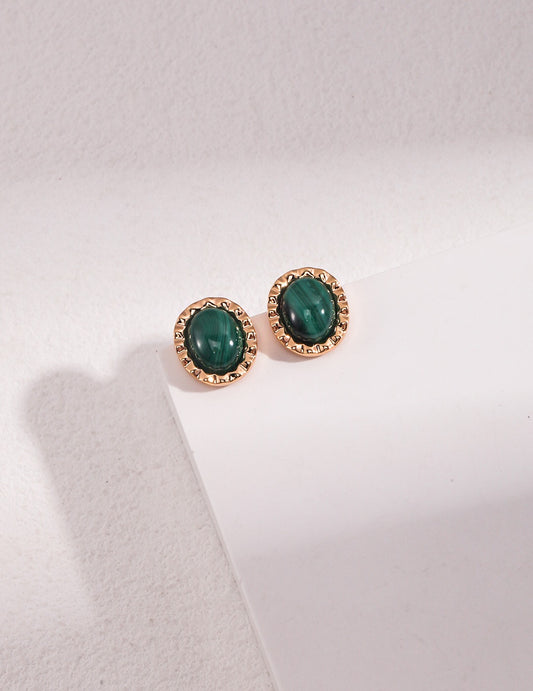 Charm Malachite Stud