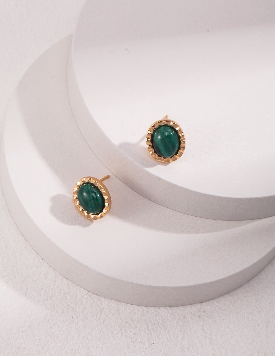 Charm Malachite Stud