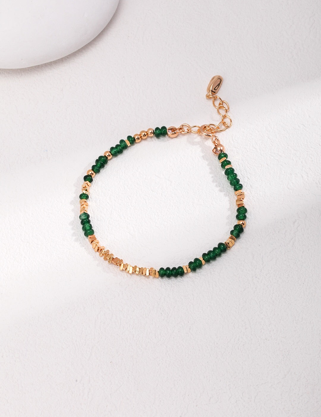 Synthetic Emerald Beaded Necklace