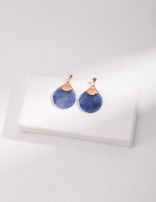 Natural Blue Aventurine Earrings