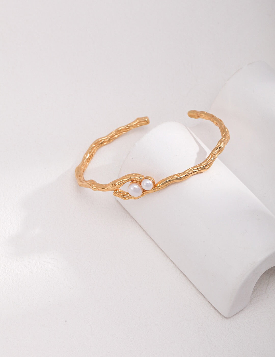 Double-Pearl Cuff Bracelet