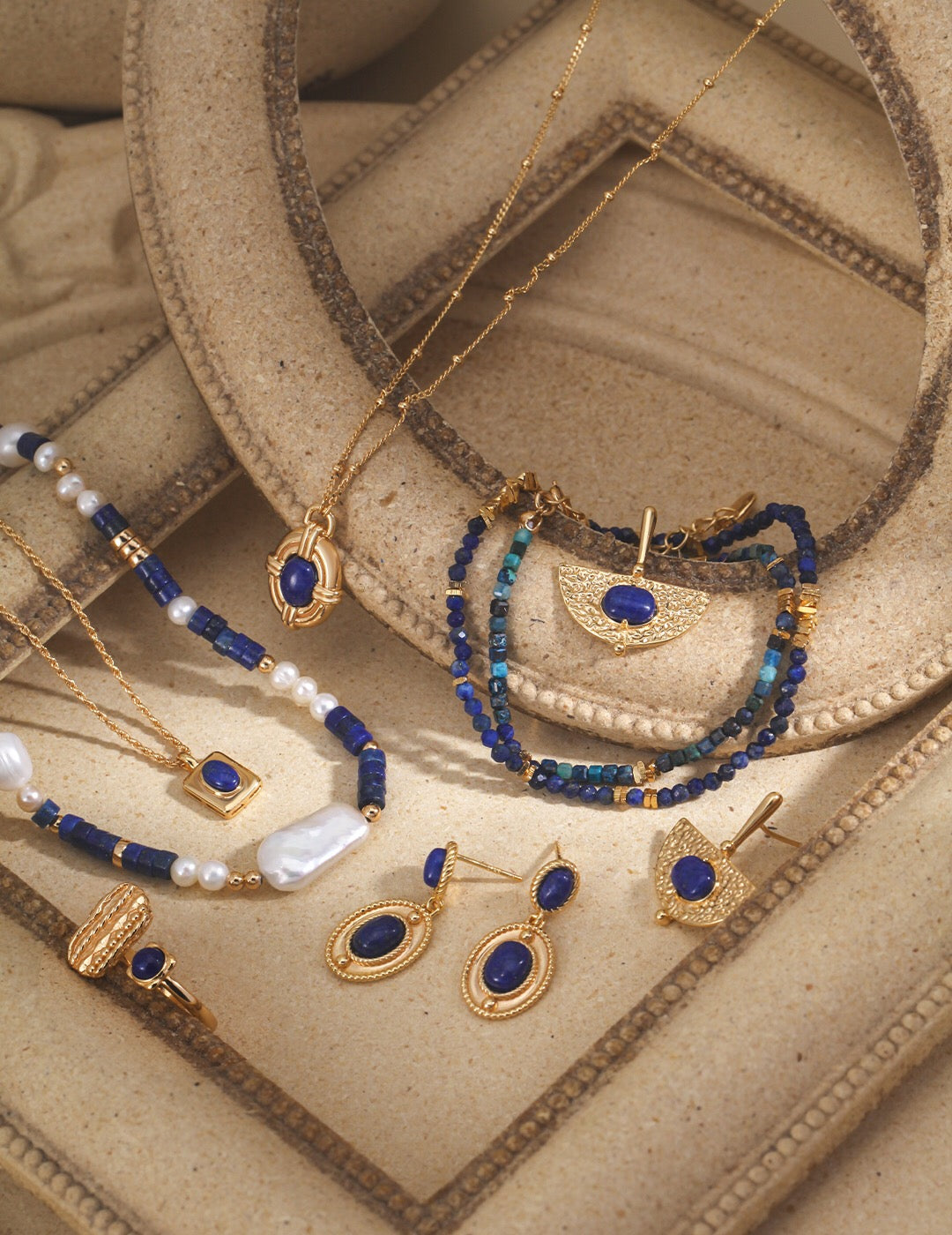 Vintage Style Lapis lazuli Necklace