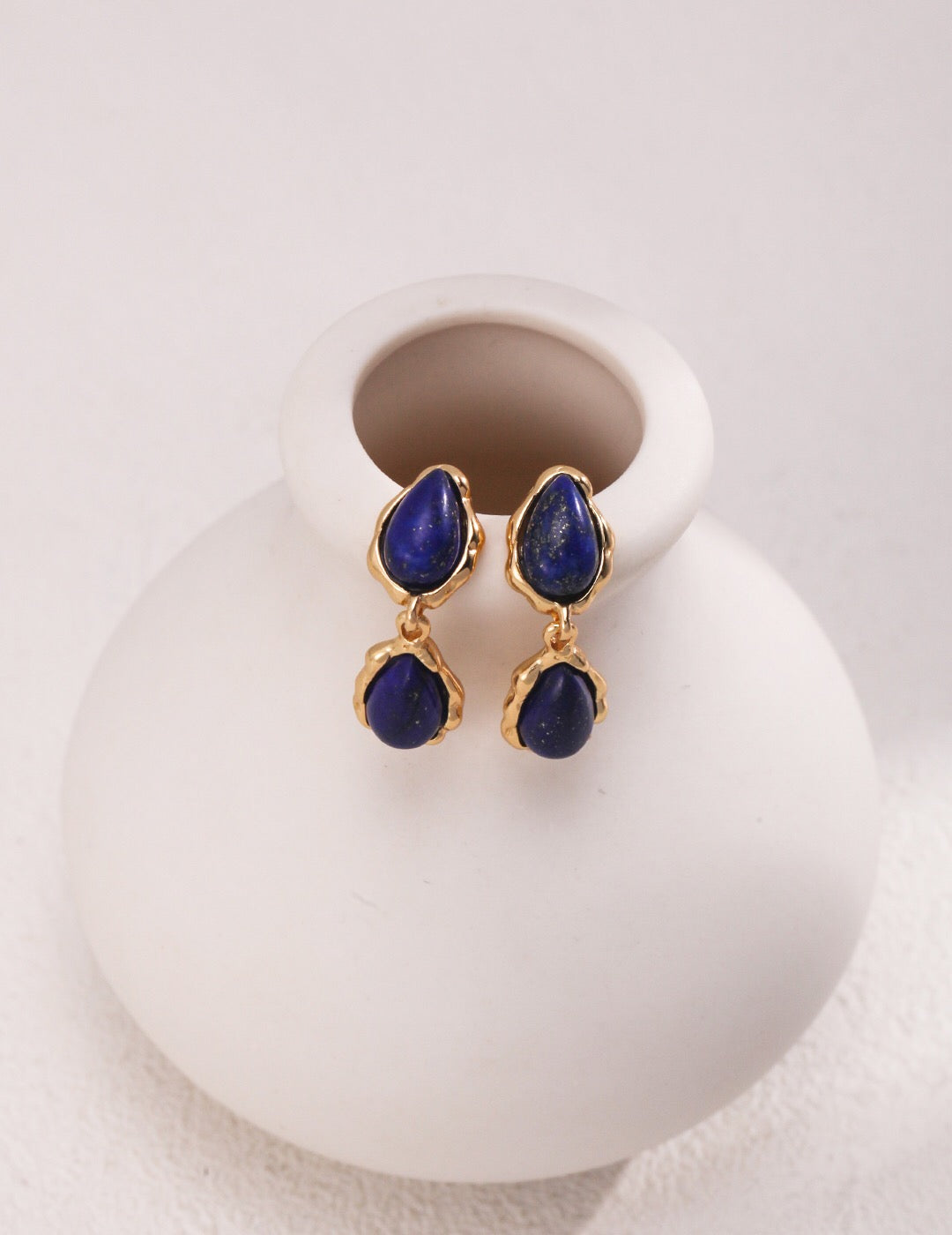 Deep Blue Lapis Drop Earrings