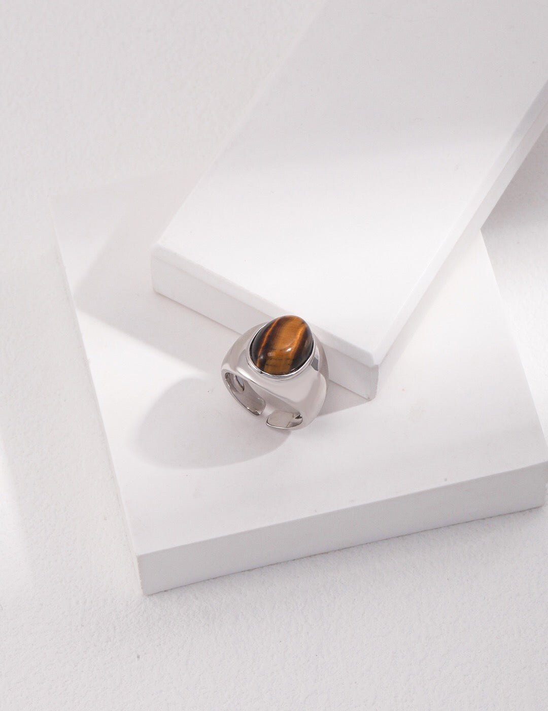 Natural Tiger's Eye Stone Ring