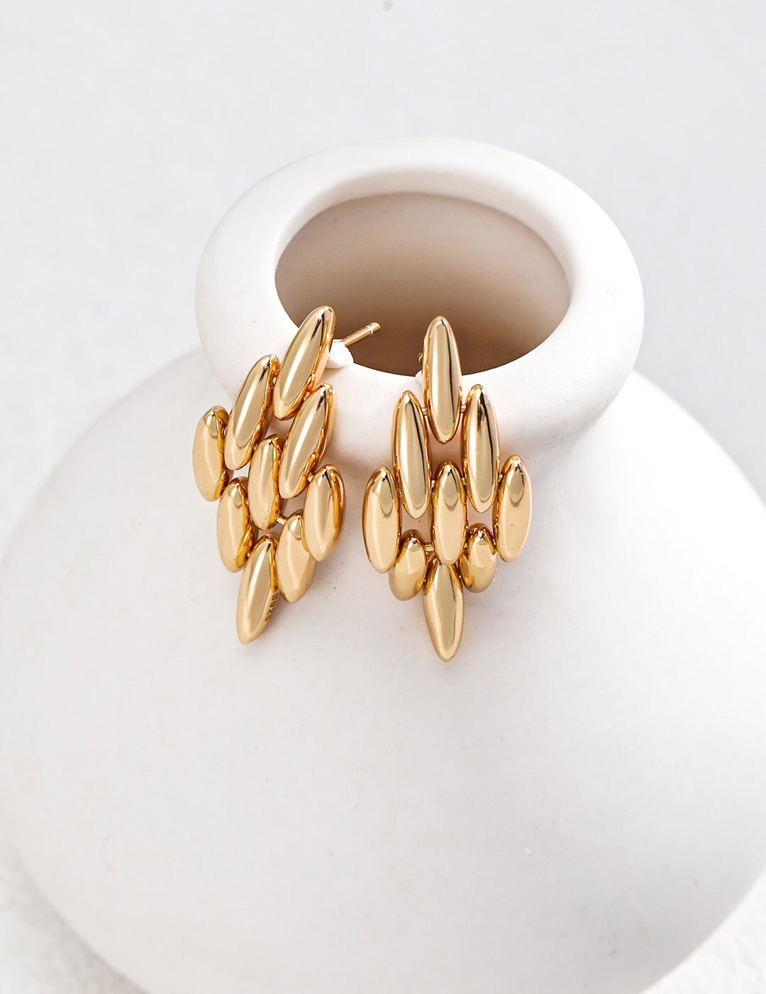 Oval Wheat Earrings