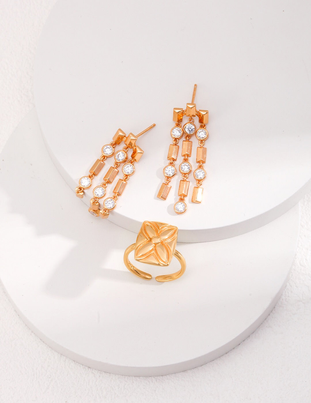 Simple Tassel Zircon Earrings