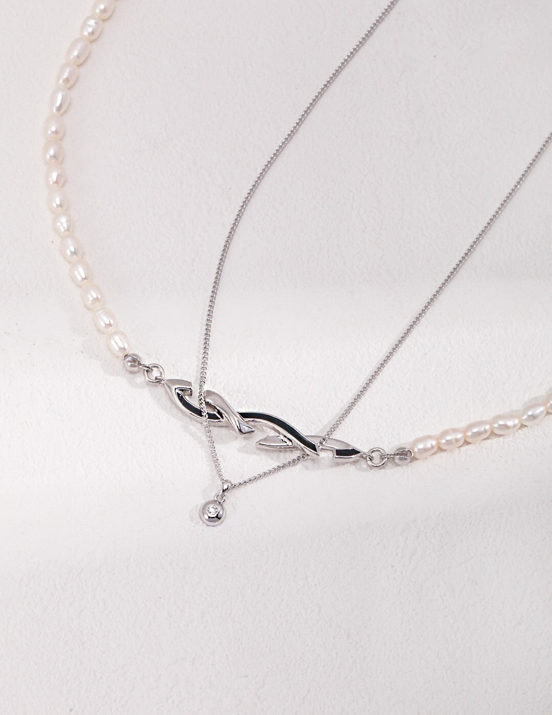 Sterling Silver Zircon Necklace