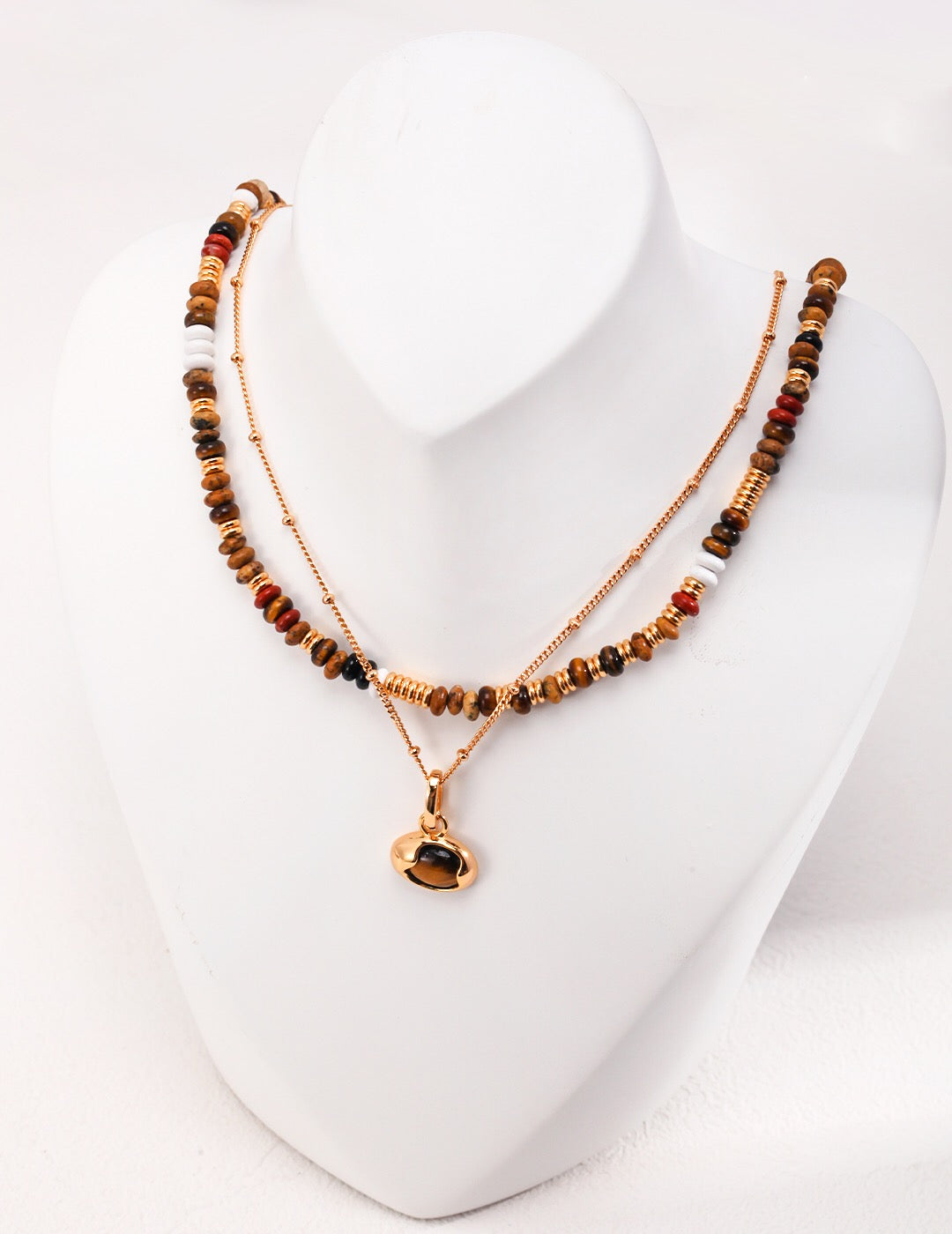 Tiger Eye Gemstone Beads Necklace