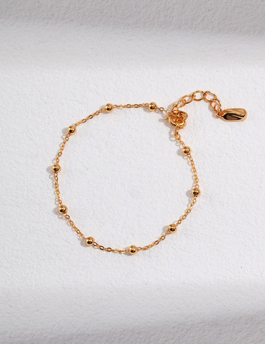 Gold Bead Chain Bracelet