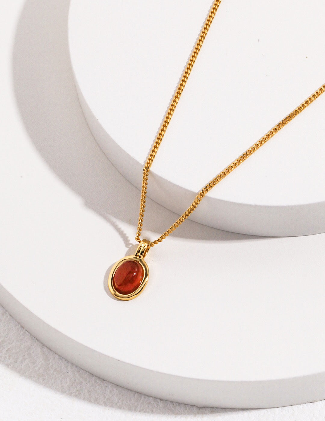 Red Agate Drop Necklace