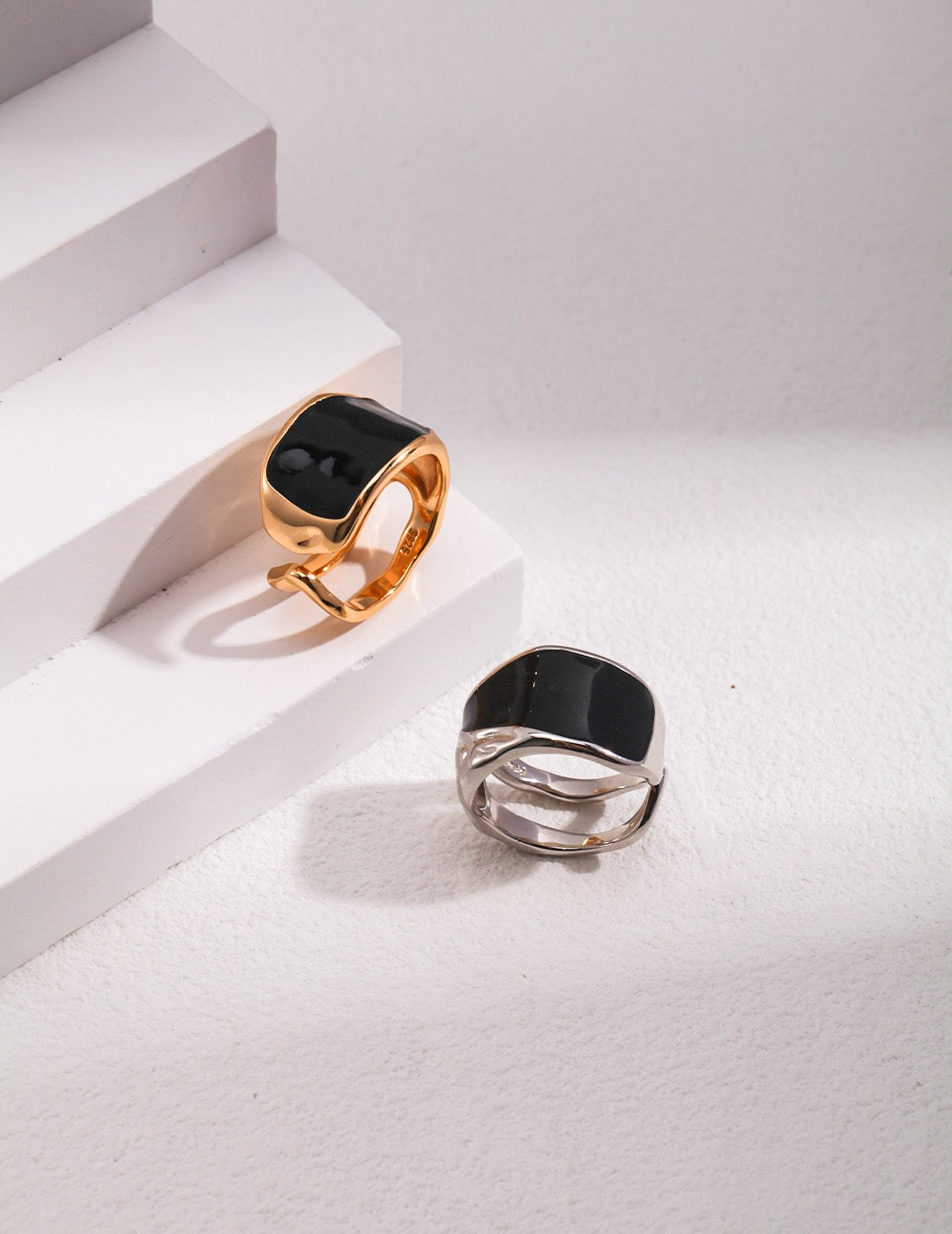 Black Enamel Ring