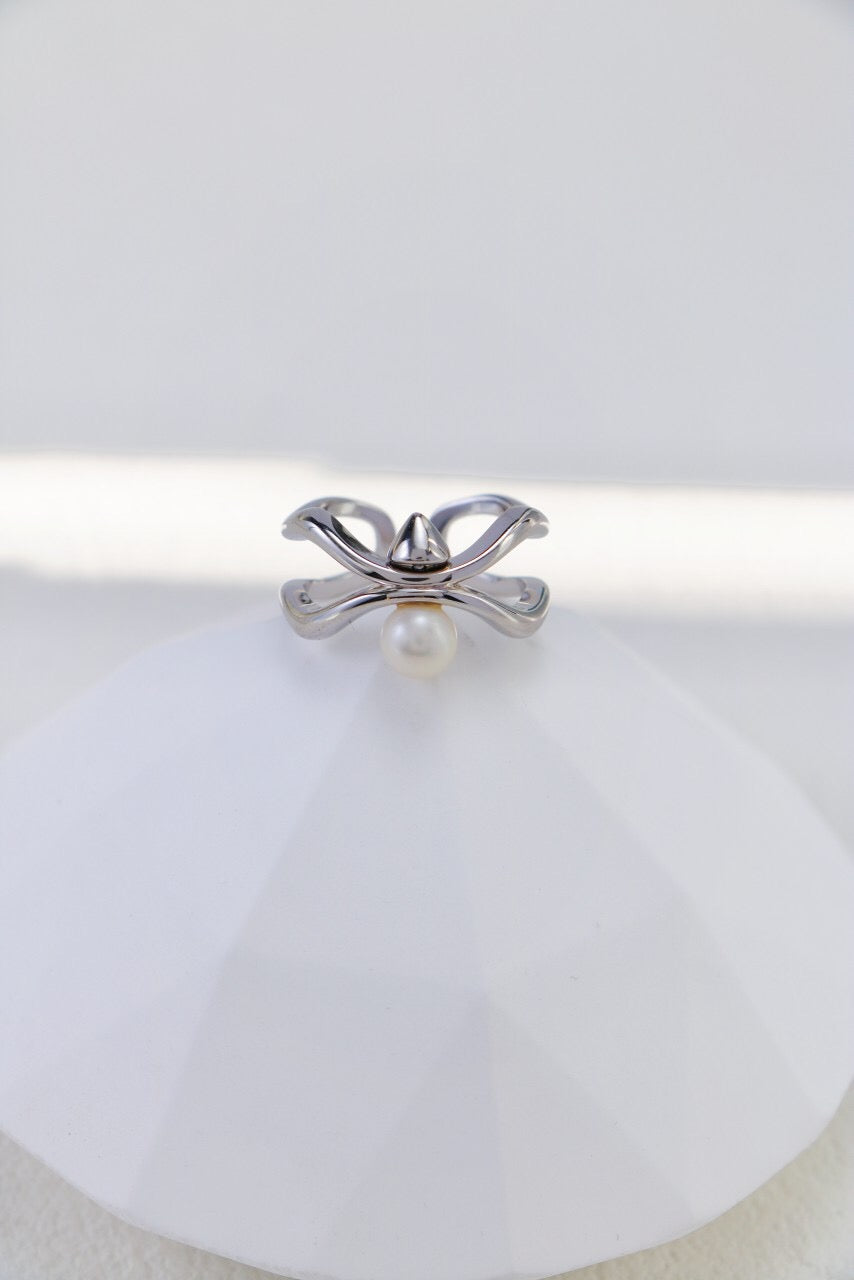 Irregular Simple Pearl Open Ring