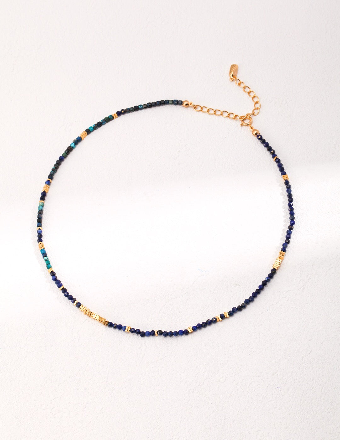 Tiny Lapis Lazuli Beaded Necklace