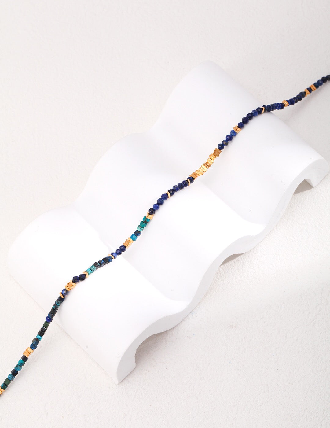 Tiny Lapis Lazuli Beaded Necklace