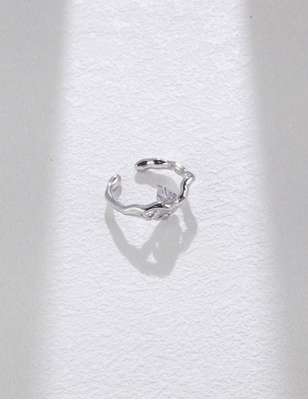 Minimalist Zircon Open Ring