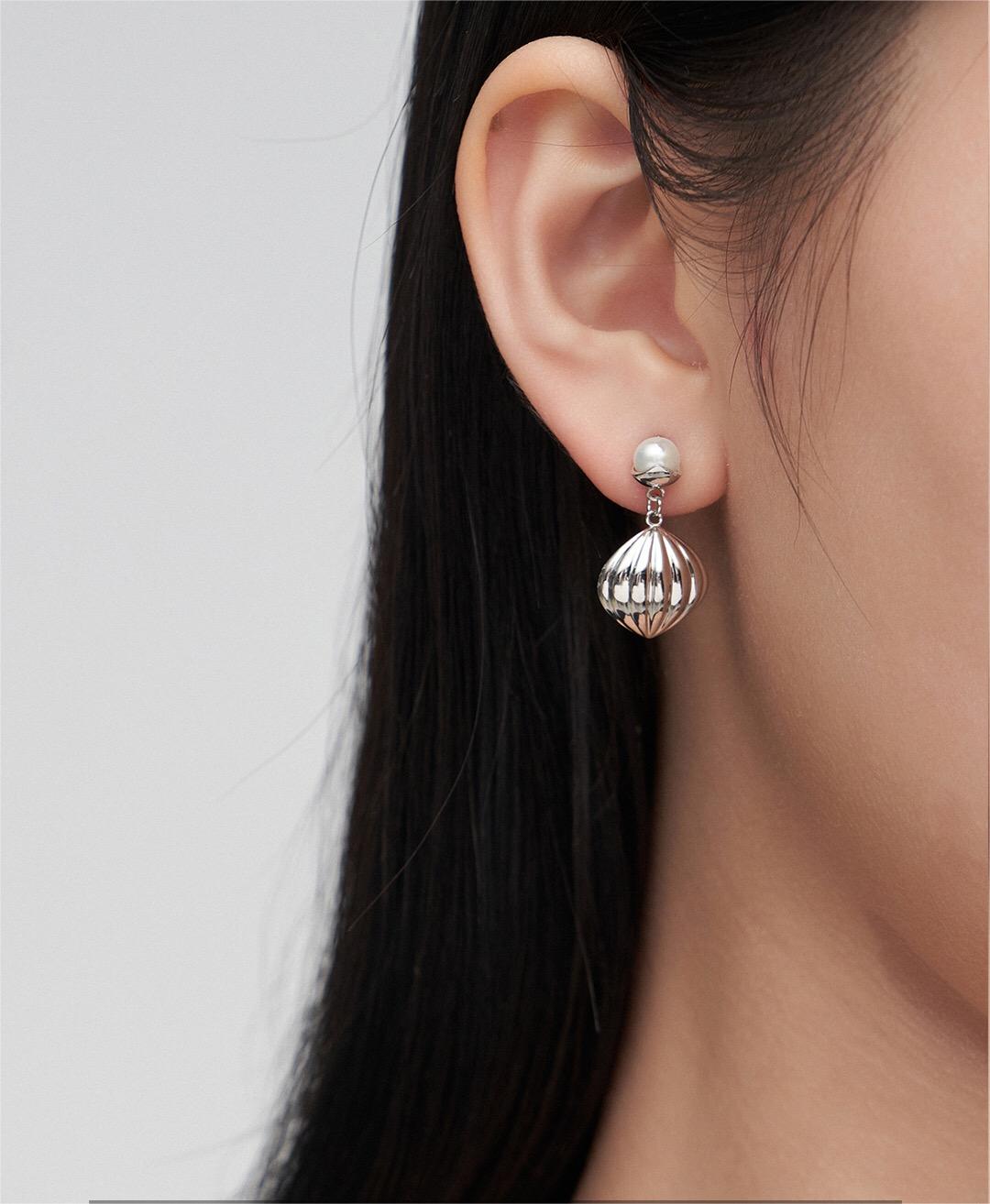 Natural Pearl Pumpkin Shape Drop Earrings