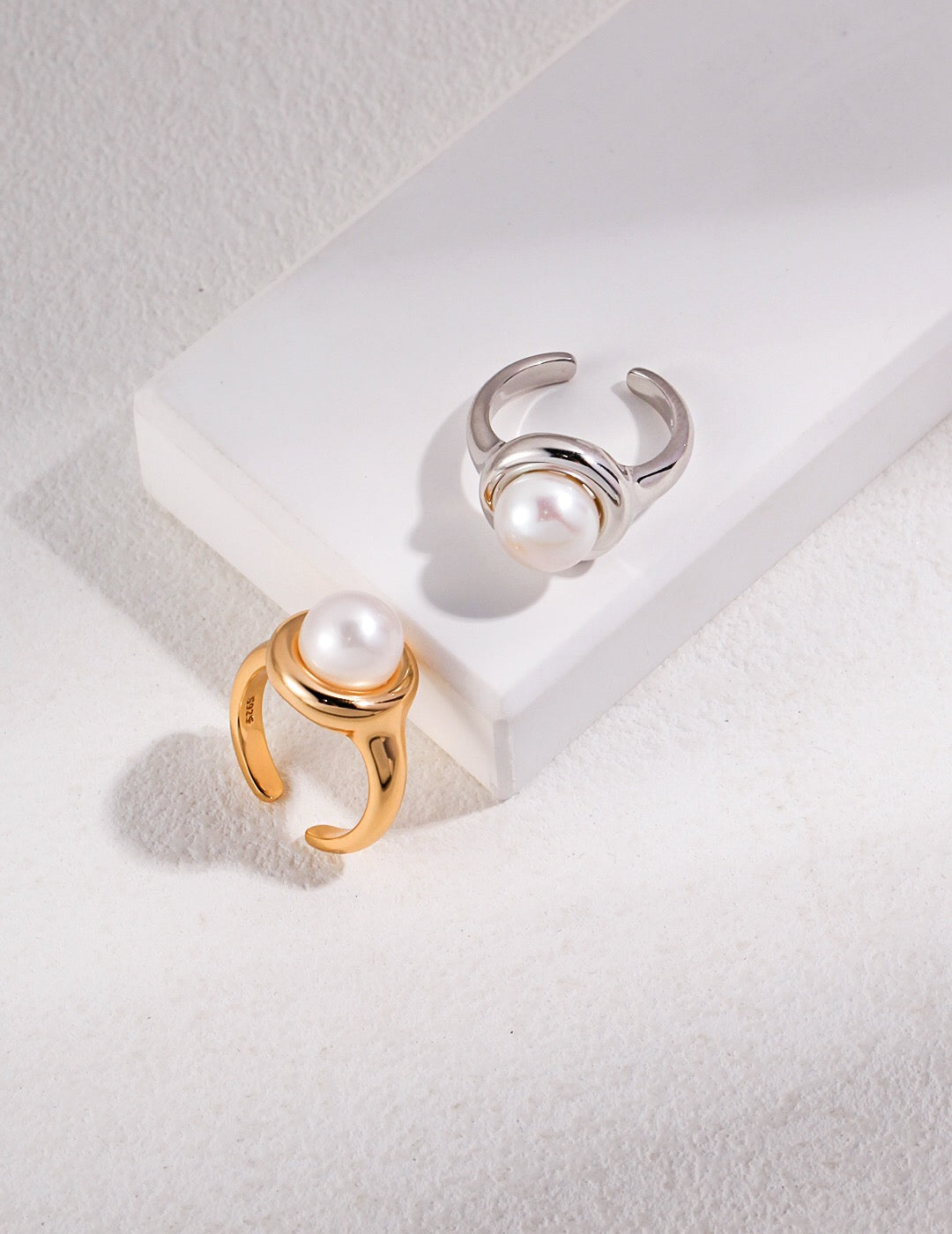 Minimal Freshwater Pearl Open Ring