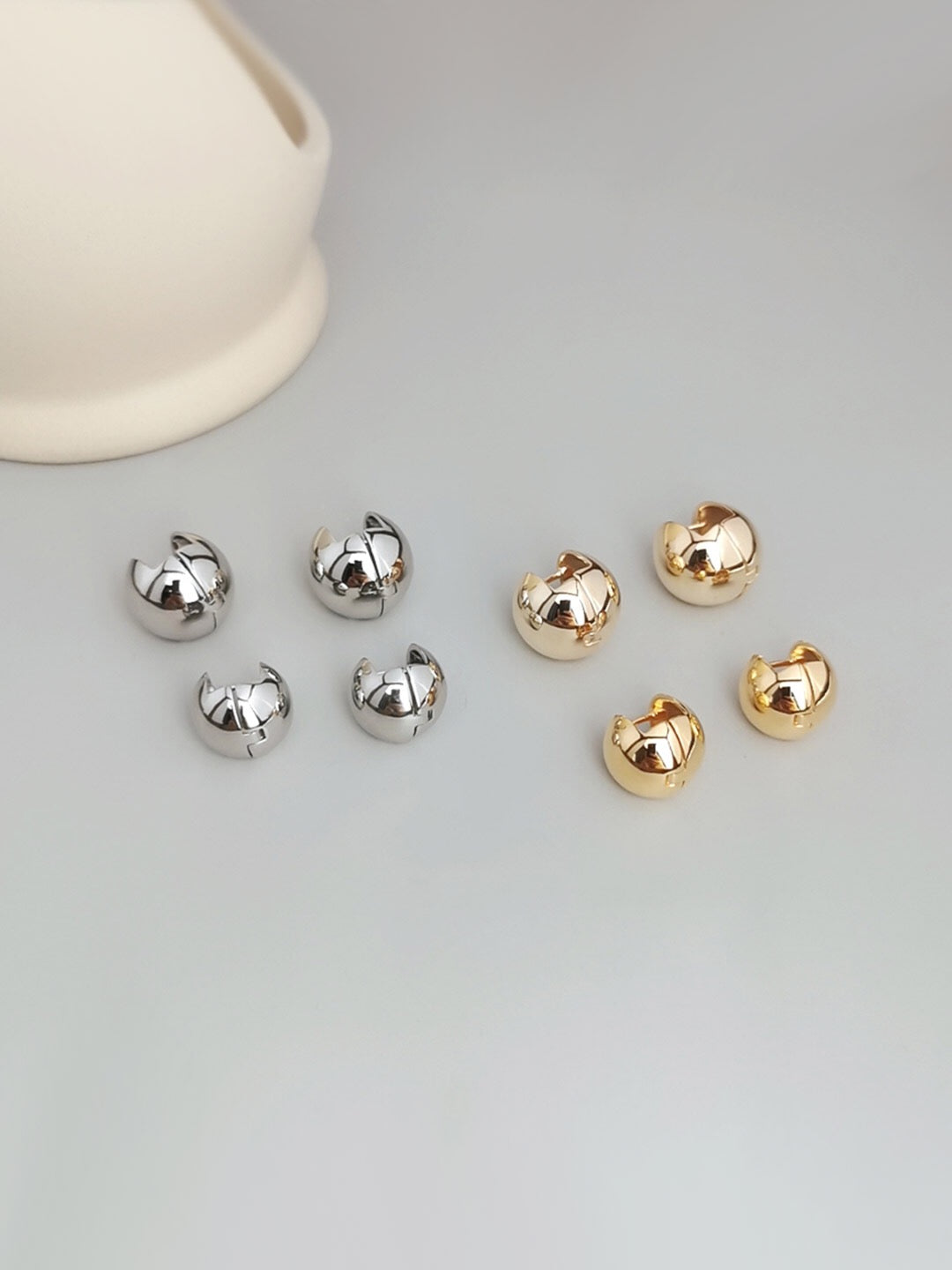 Minimalist Round Ball Earrings