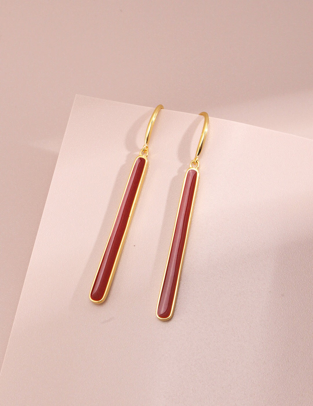 Red Dripping Glaze Earrings