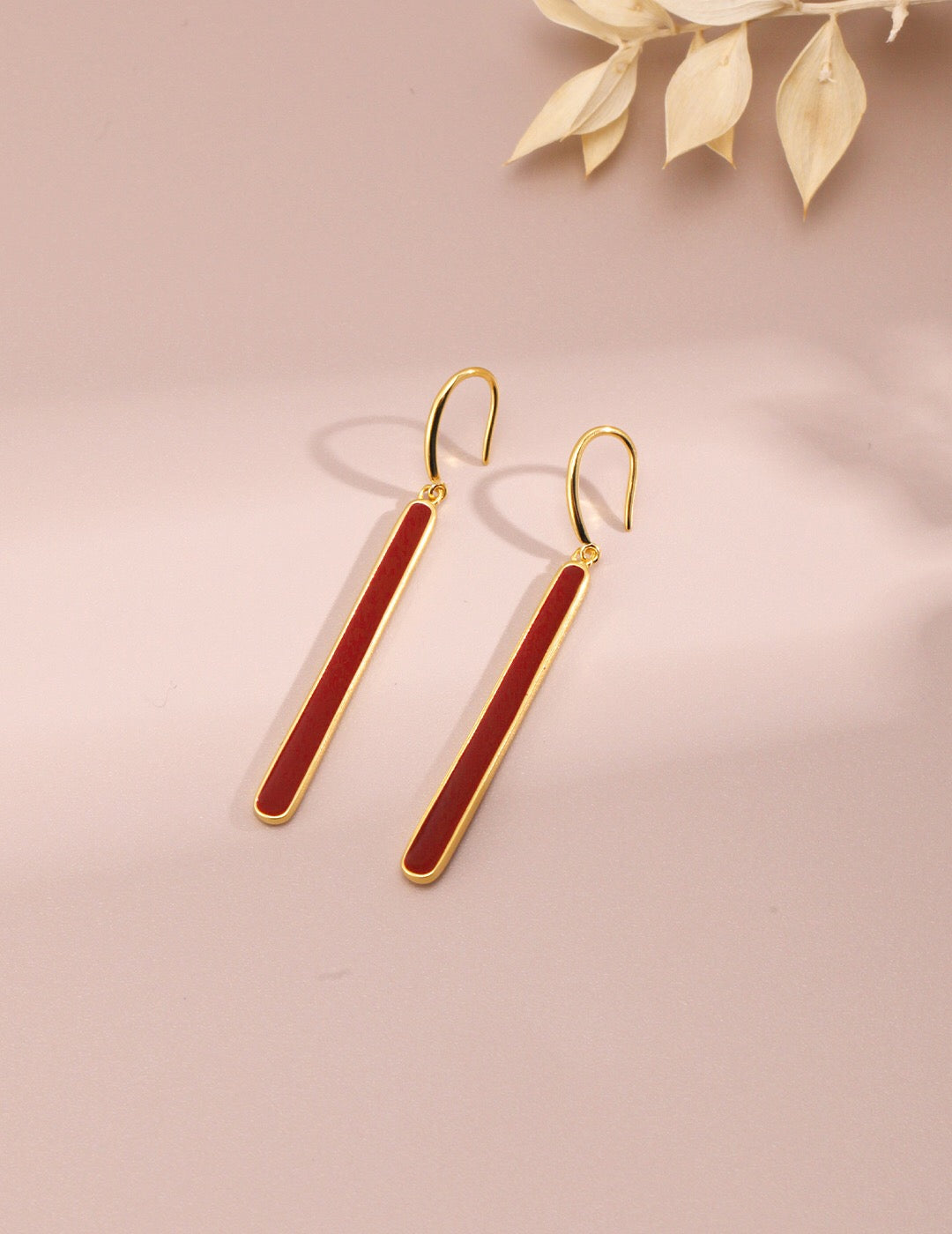 Red Dripping Glaze Earrings