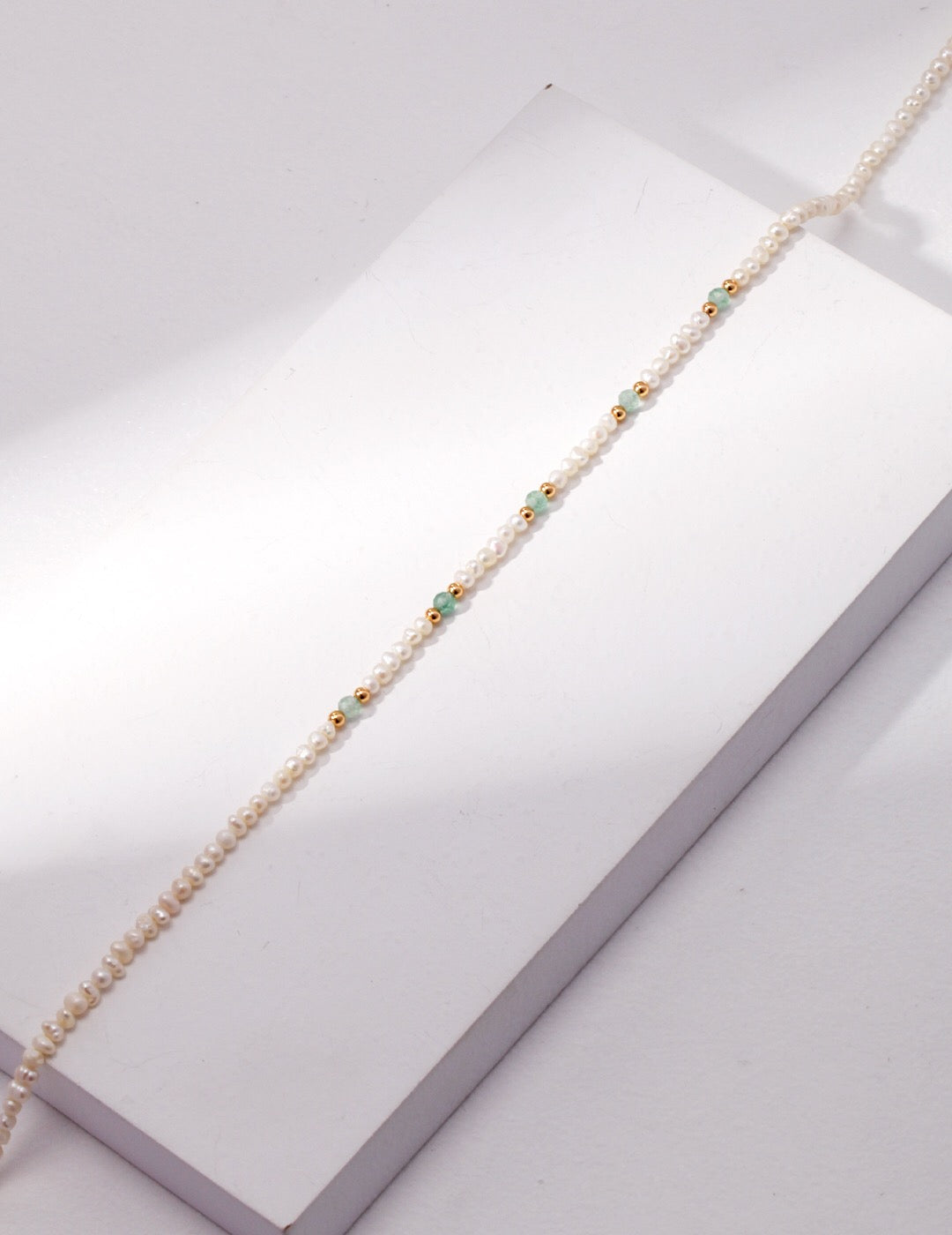 Green Strawberry Crystal Pearl Necklace