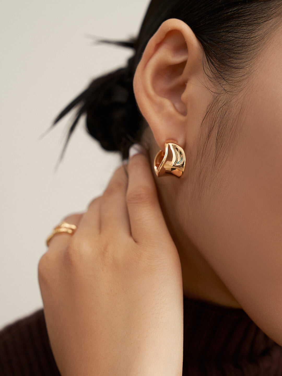 Irregular Concave Convex Earrings