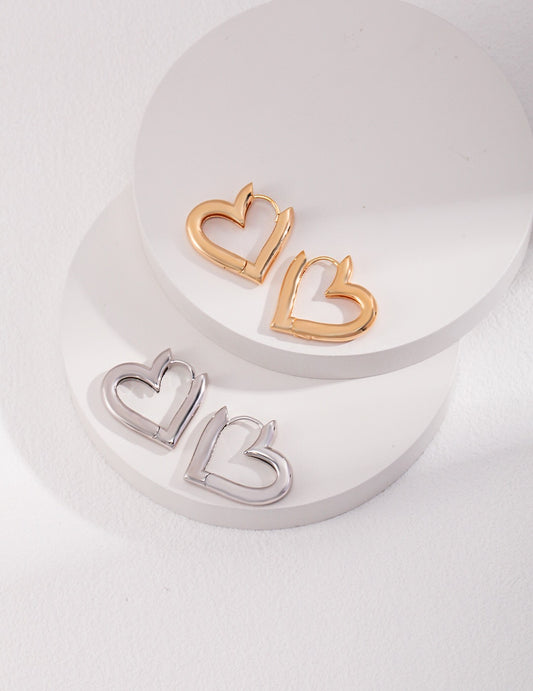 Heart Shape Hoop Earrings