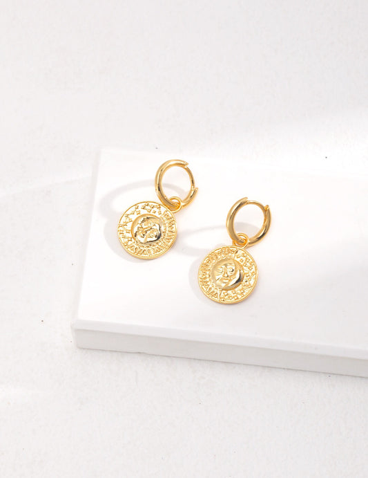 Gold Coin Earrings