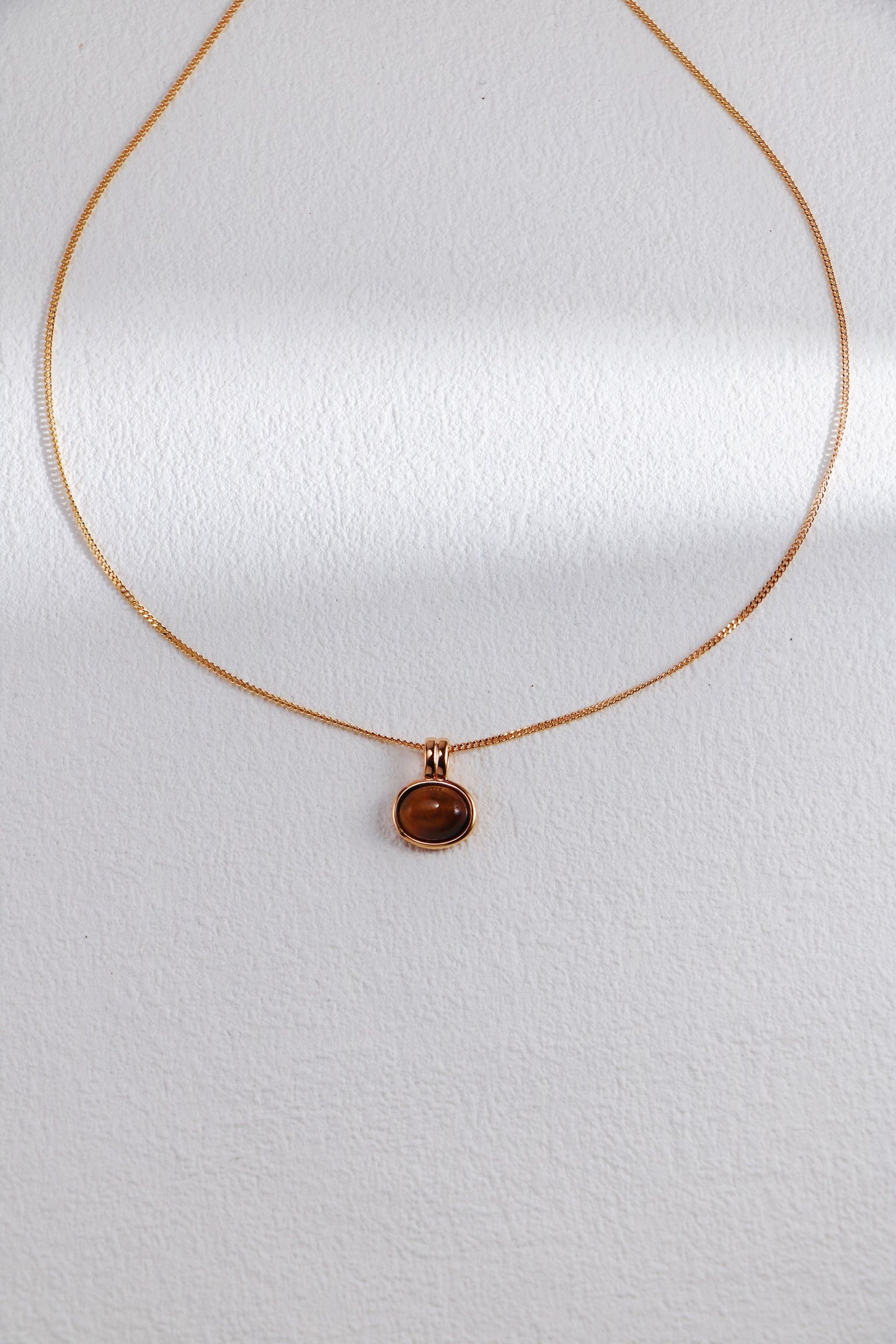 Natural Tiger Eye Stone / Red Agate Necklace