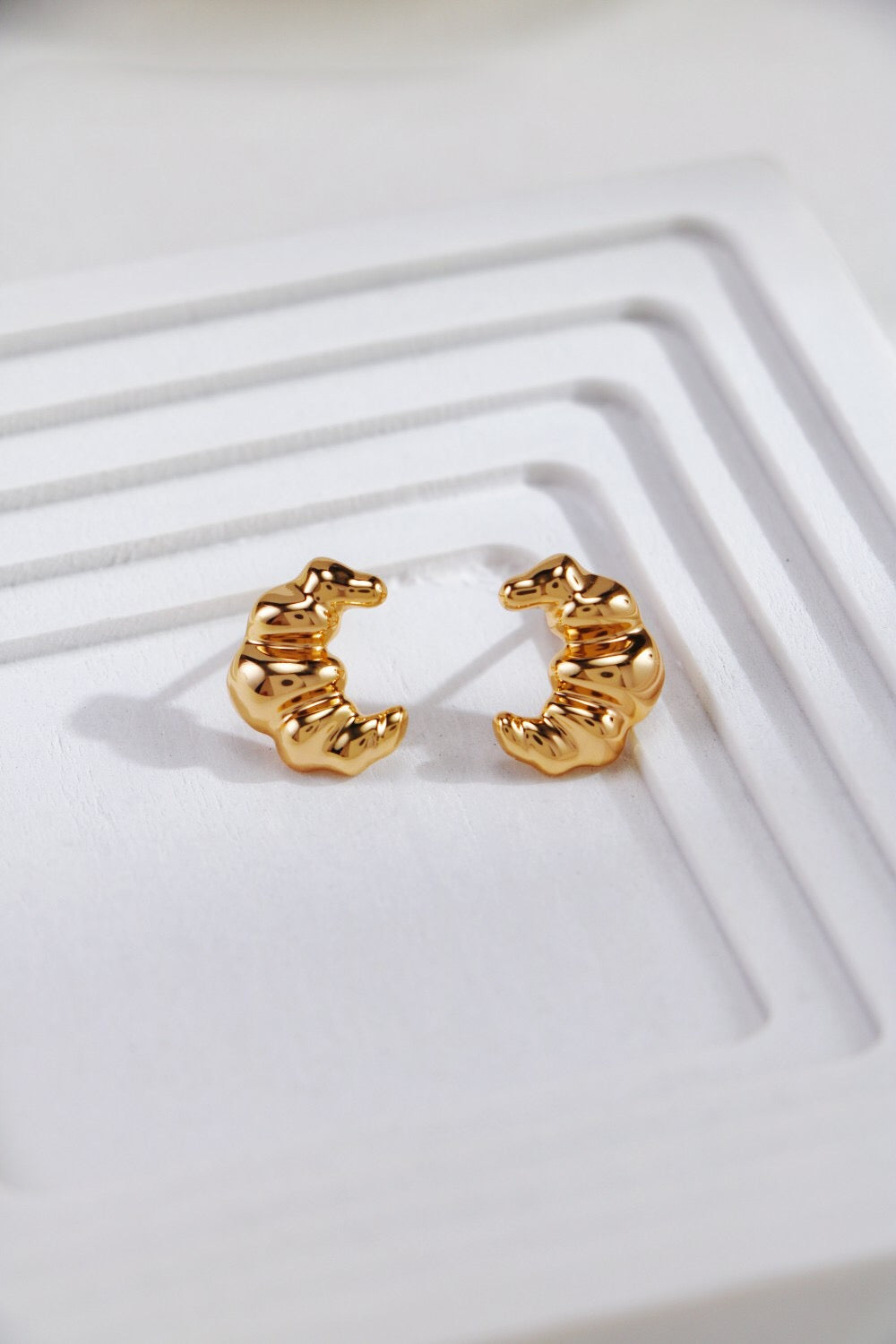 Minimalist Croissant Stud Earrings