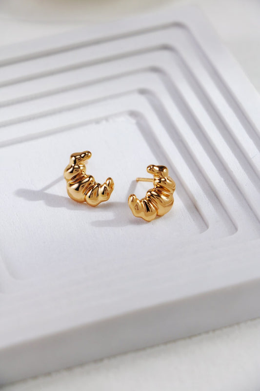 Minimalist Croissant Stud Earrings