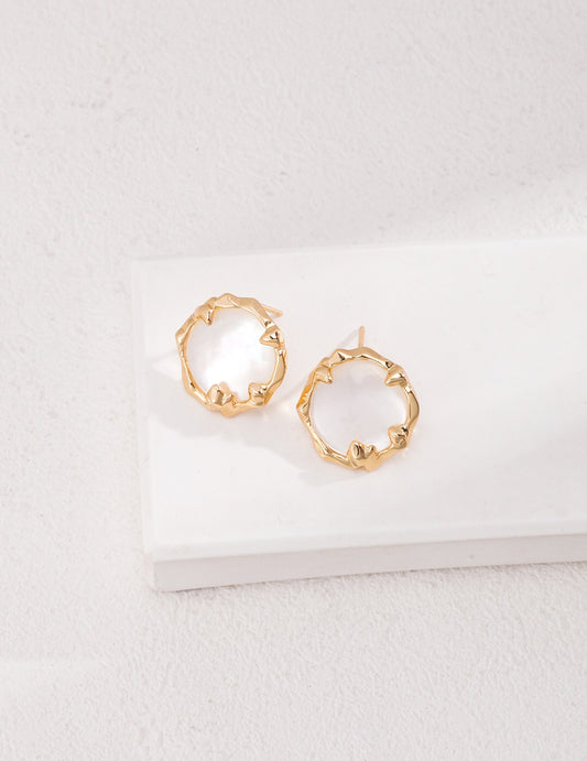 Classic Mother-of-Pearl Stud Earrings