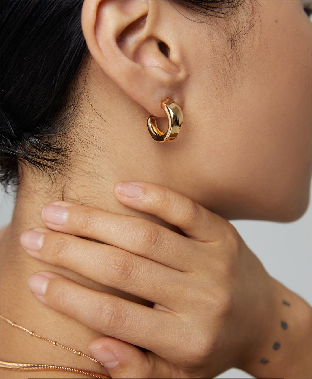 Chunky Hoop Statement Earrings