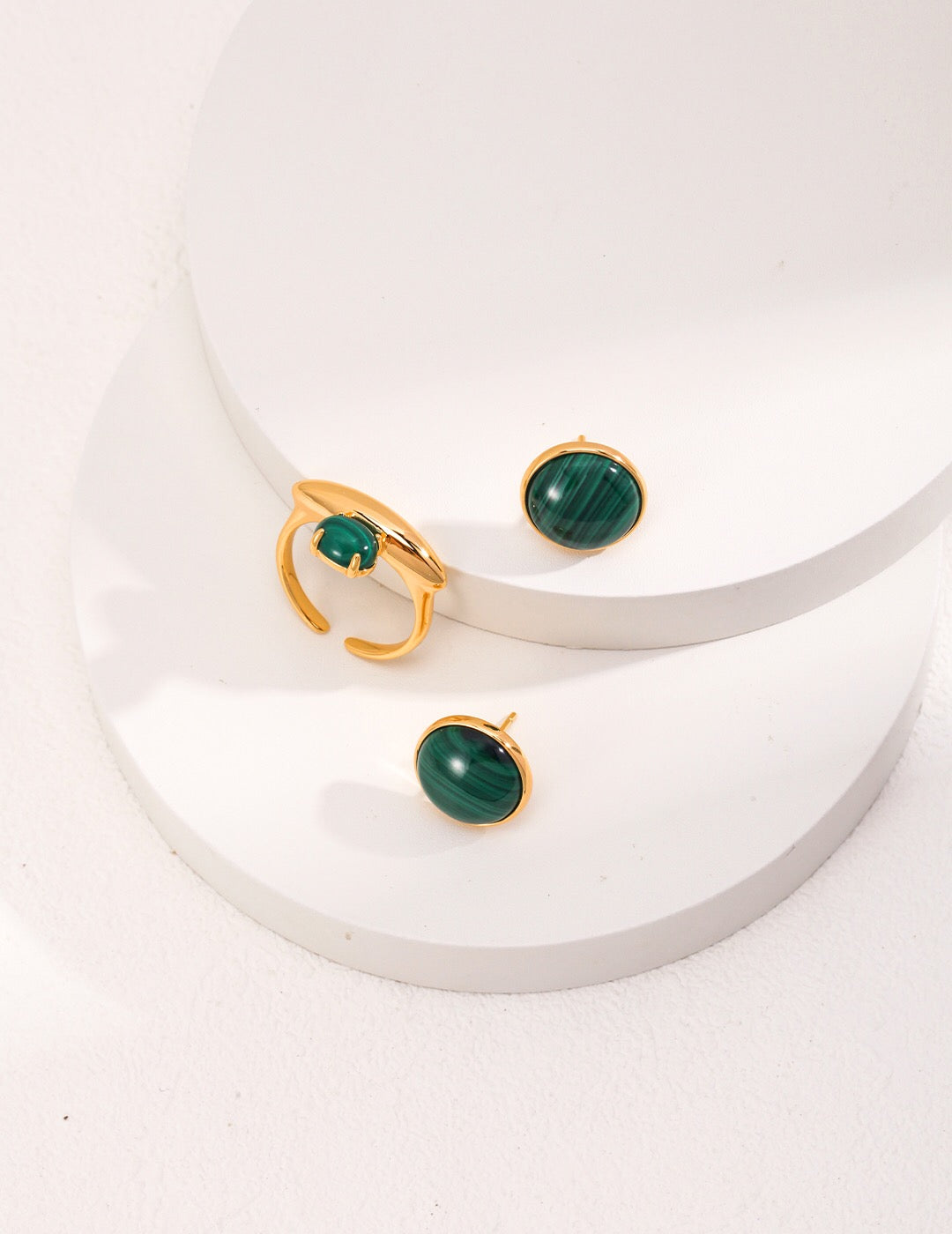 Malachite Stud Earrings