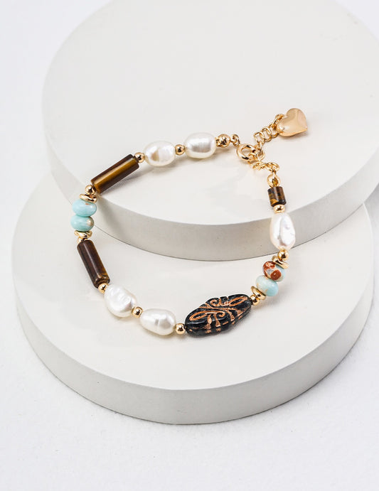Good Vibes Pearl Multi Beaded Bracelet