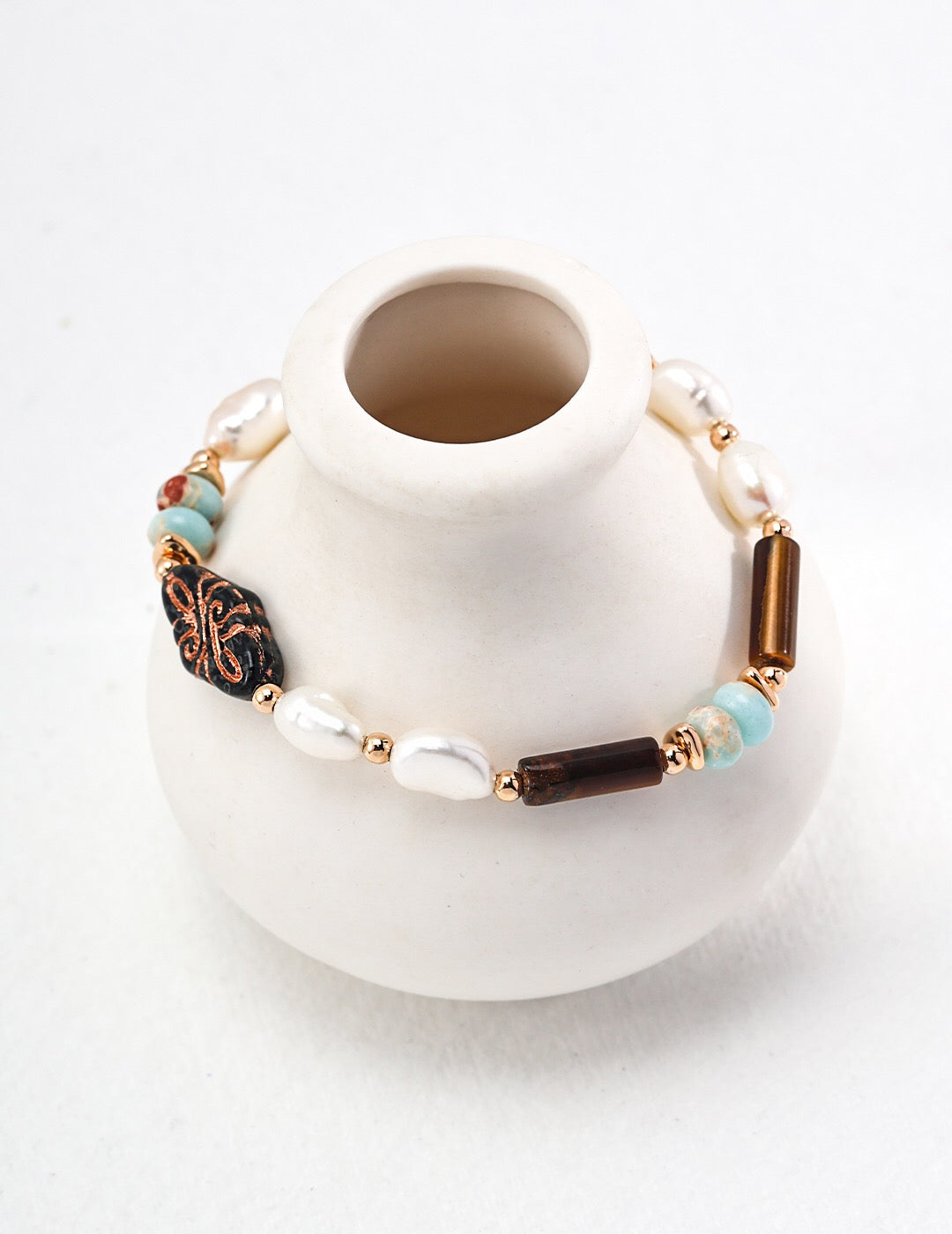 Good Vibes Pearl Multi Beaded Bracelet