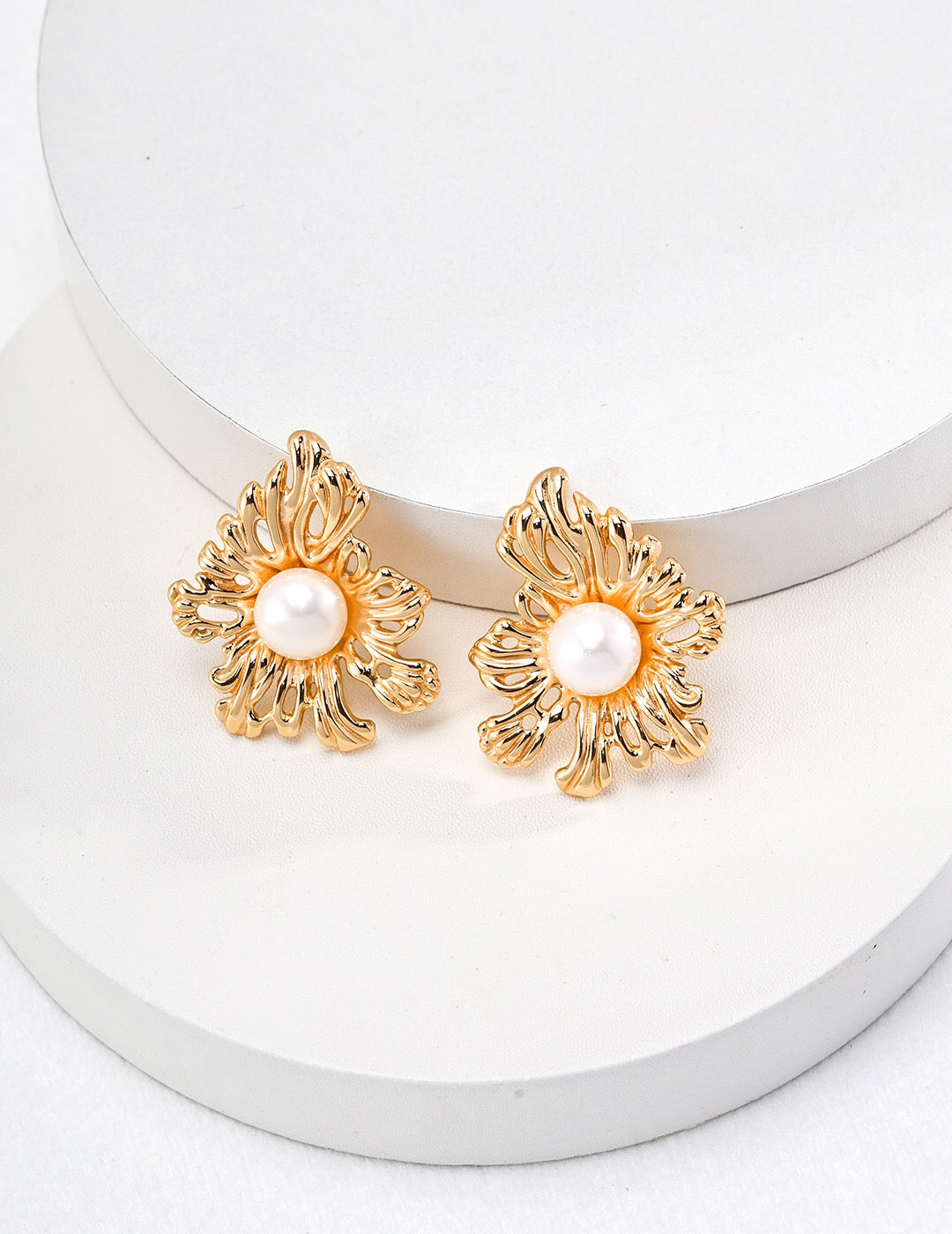 Sunflower Pearl Earrings