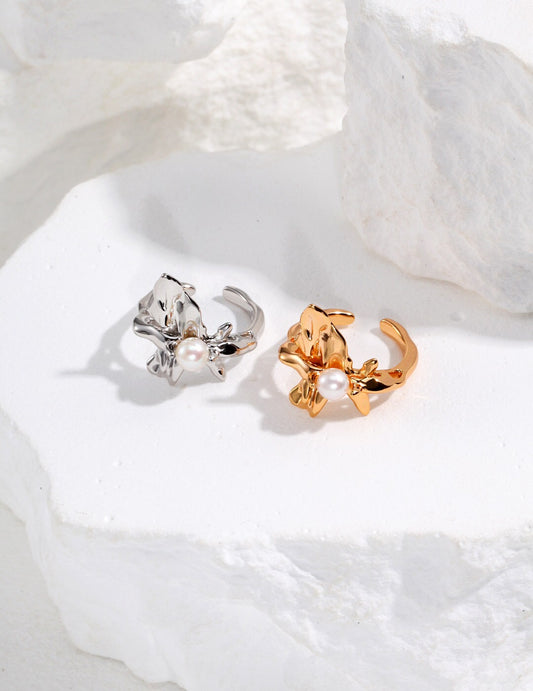 Irregular Winkle with Freshwater Pearl Rings