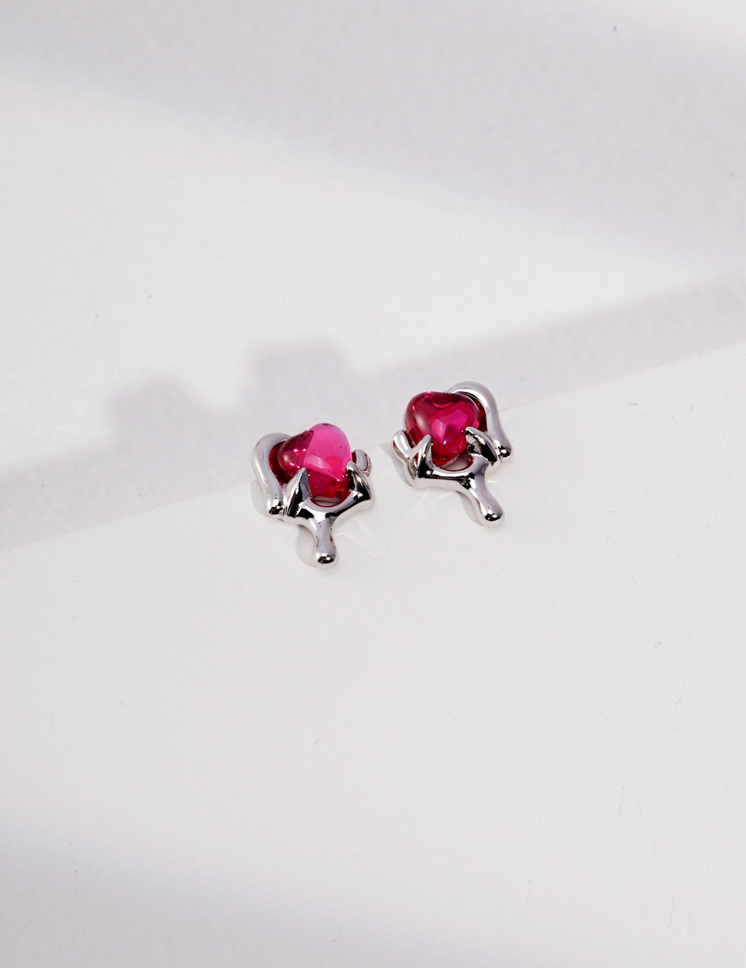 Liquid Water Flow Shaped Zircon Earrings