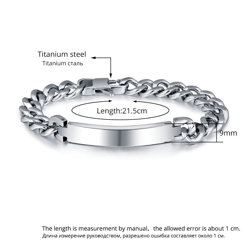 Customized Name Stainless Steel Men Bracelet