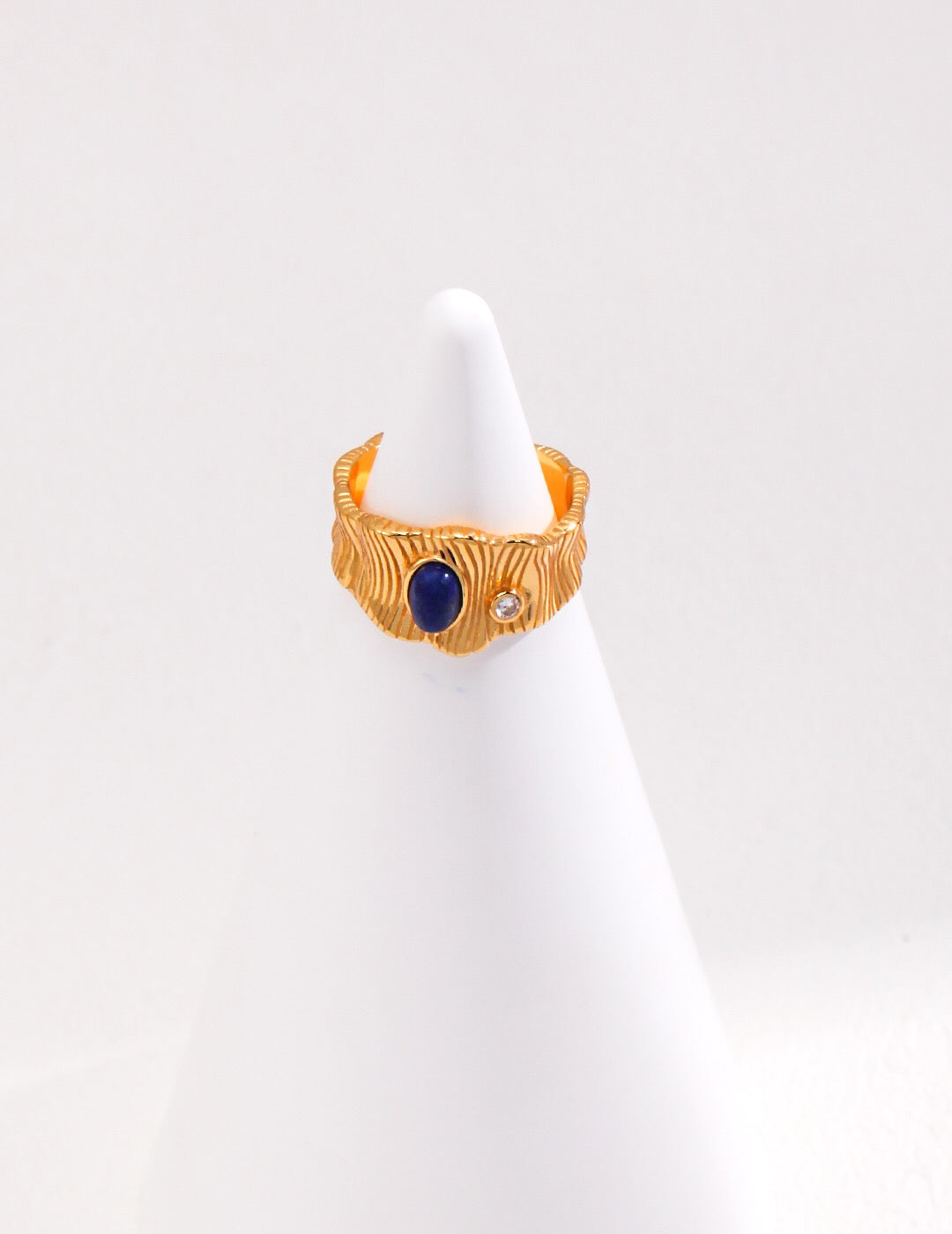 Blue Lapis Lazuli Wave Ring