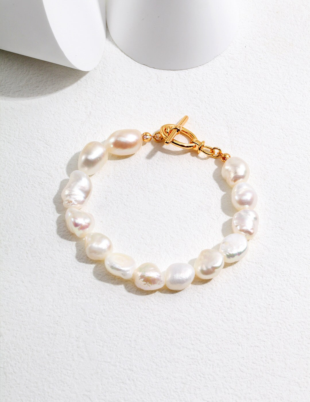 Adjustable Beaded Irregular Pearl Bracelet