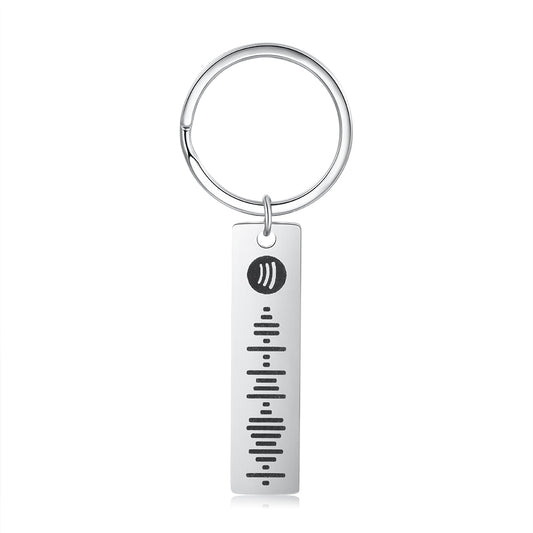 Personalized Stainless Steel Code Custom Keychain