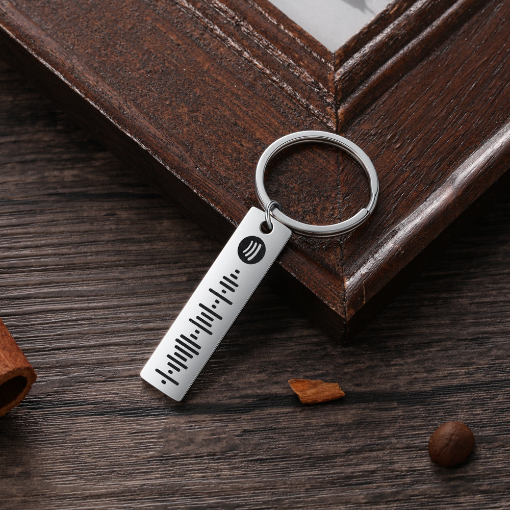 Personalized Stainless Steel Code Custom Keychain