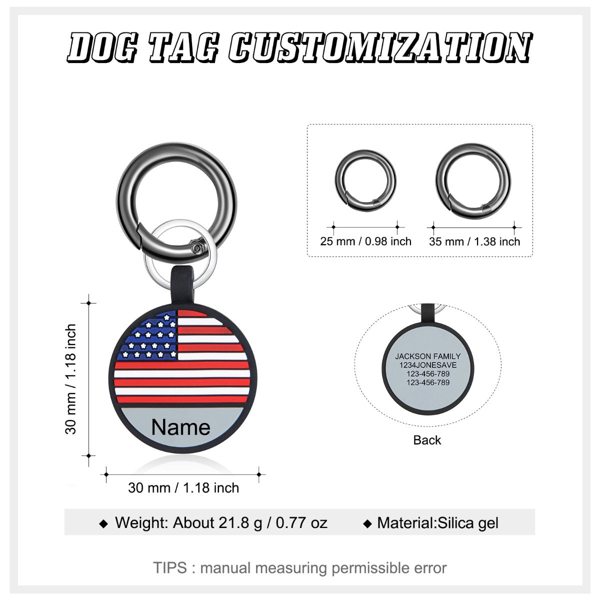 Personalized Silica Gel Custom Dog Tag