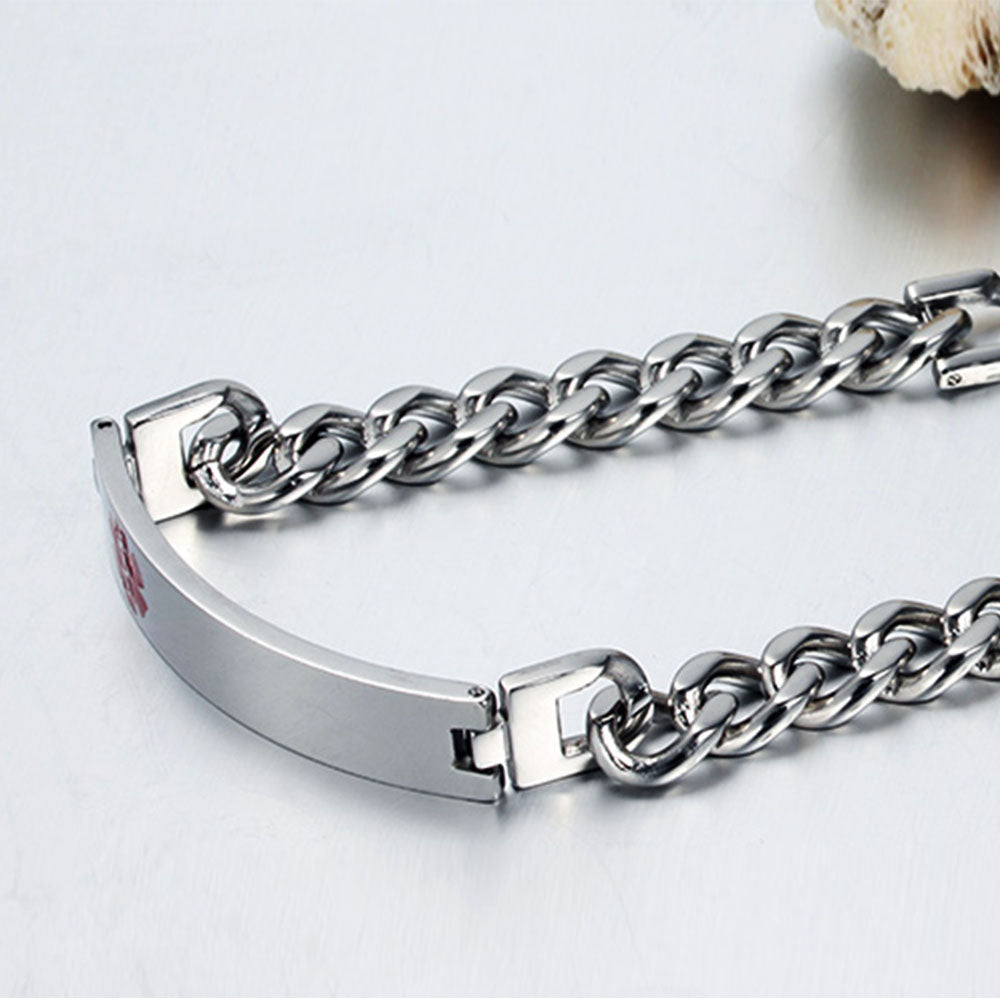 Custom Stainless Steel Medical Bracelet