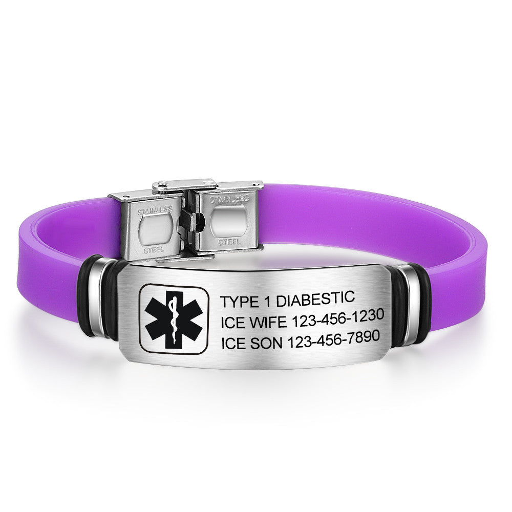 Personalized Stainless Steel Medical Bracelet